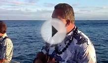Hawaiian Musician During Ash Scattering Service at Sea